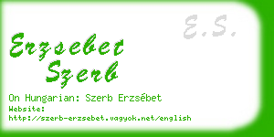 erzsebet szerb business card