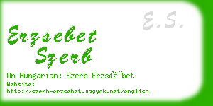 erzsebet szerb business card